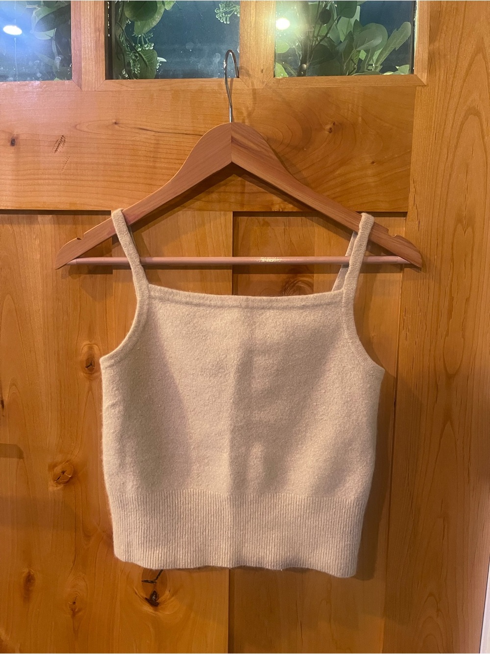 J. Crew Cream Knit Square-Neck Tank Top